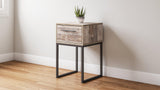 Neilsville Whitewash Nightstand top view