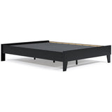 Finch Black Queen Platform Bed, side alternate angle