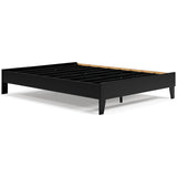 Finch Black Queen Platform Bed, side view