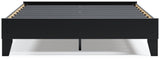 Finch Black Queen Platform Bed, head-on view