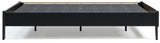 Finch Black Queen Platform Bed, dimensional diagram