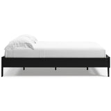 Finch Black Queen Platform Bed, full assembled view