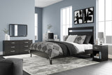 Finch Black 6-Drawer Dresser frontal view