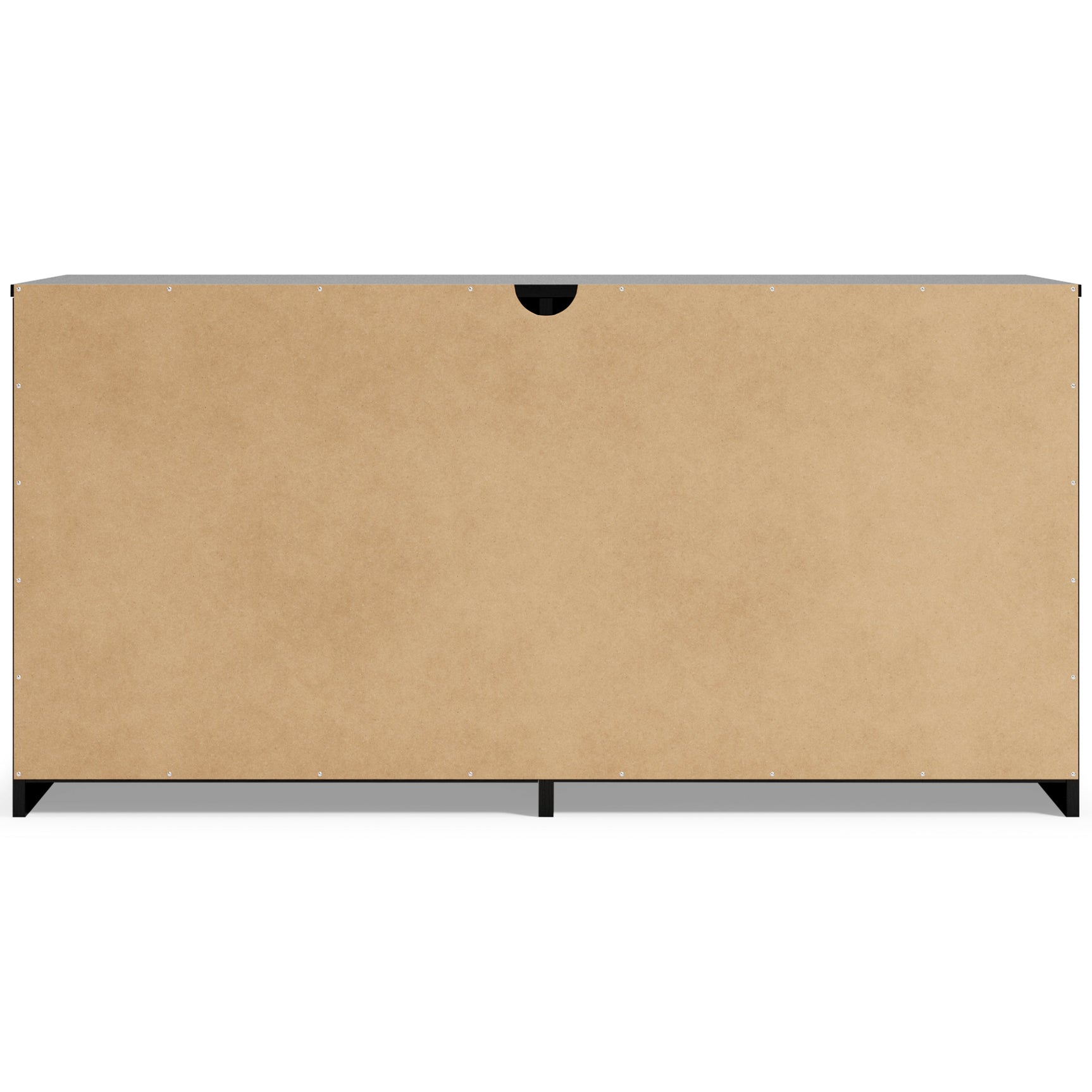 Finch Black 6-Drawer Dresser frontal view