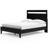 Finch Queen Panel Platform Bed black and brown alternate angle