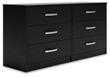 Finch Black Dresser open drawer side view