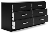 Finch Black Dresser head-on view