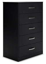 Finch Black Chest of Drawers angled side view