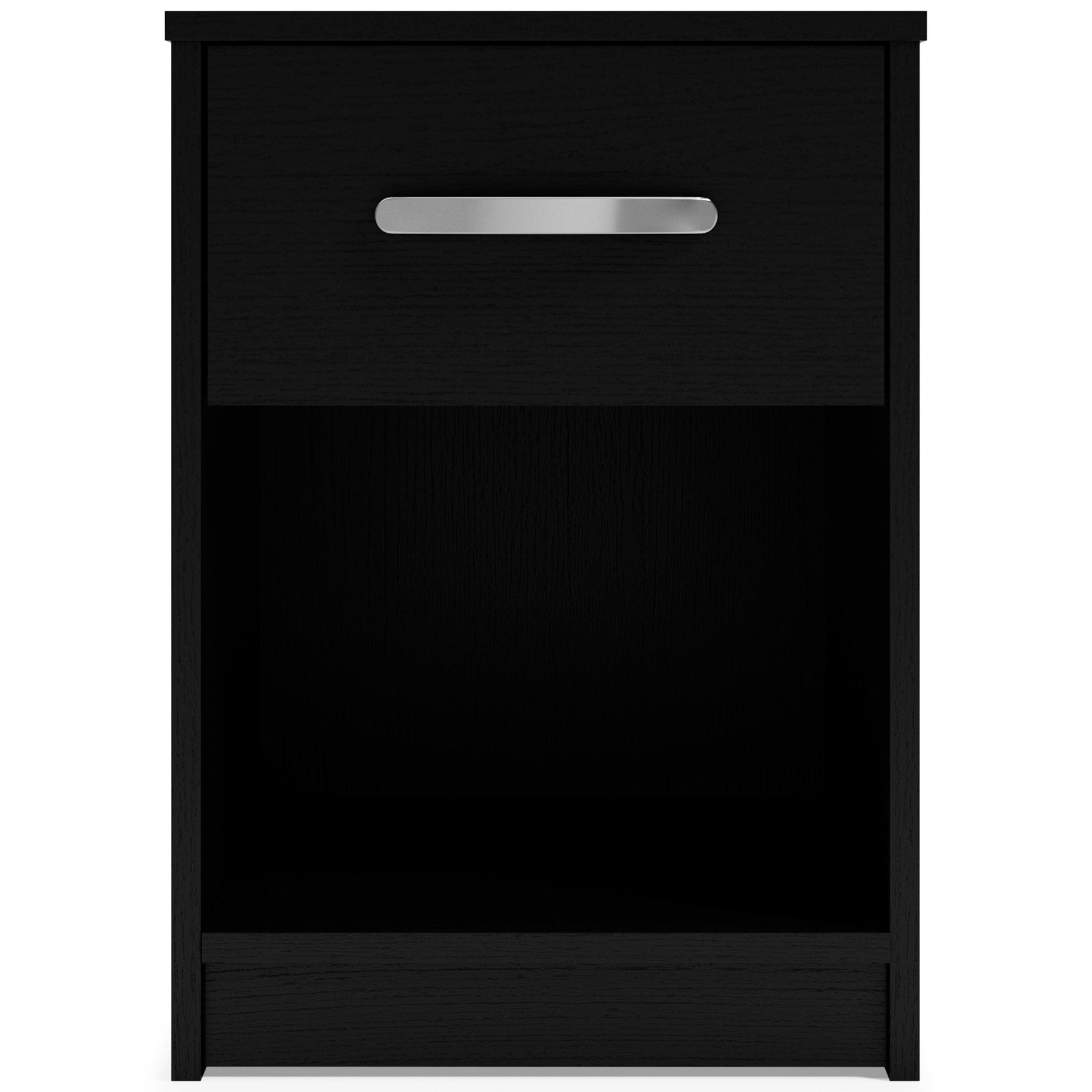 Head on view of Finch Black Nightstand