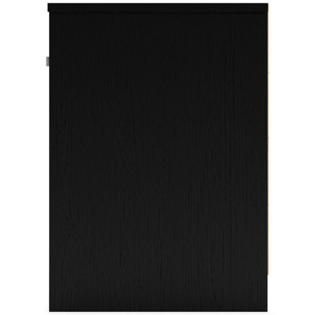 Alternate side angle of Finch Black Nightstand
