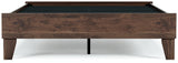 Calverson Mocha Full Size Platform Bed side view - Ella Furniture