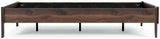 Calverson Mocha Full Size Platform Bed back view - Ella Furniture