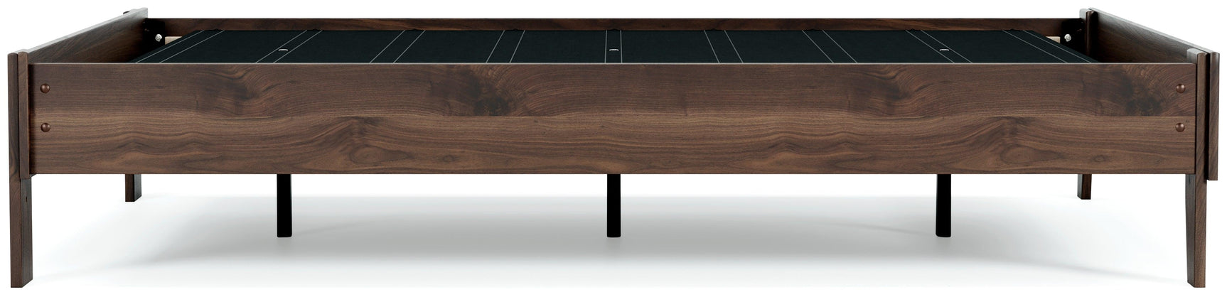 Calverson Mocha Full Size Platform Bed back view - Ella Furniture