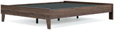 Calverson Mocha Queen Platform Bed, rear view