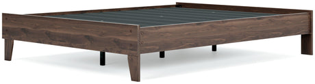 Calverson Mocha Queen Platform Bed, rear view