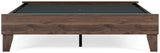 Calverson Mocha Queen Platform Bed, side profile