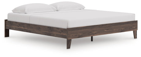 Calverson King Platform Bed angled side view