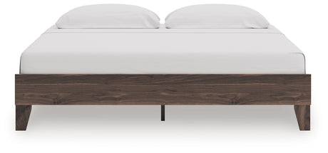 Head-on view of Calverson King Platform Bed