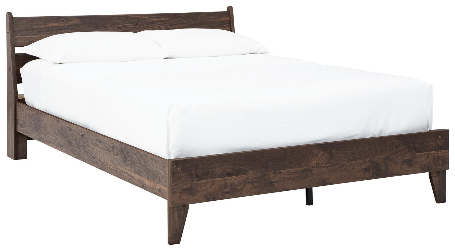 Calverson Mocha Full Panel Platform Bed side view