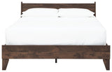 Calverson Full Panel Platform Bed angled view showing side panels