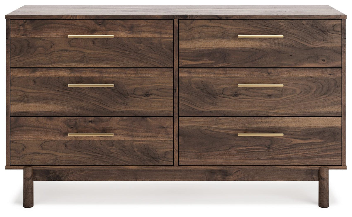 Calverson Mocha Dresser angled alternative side view
