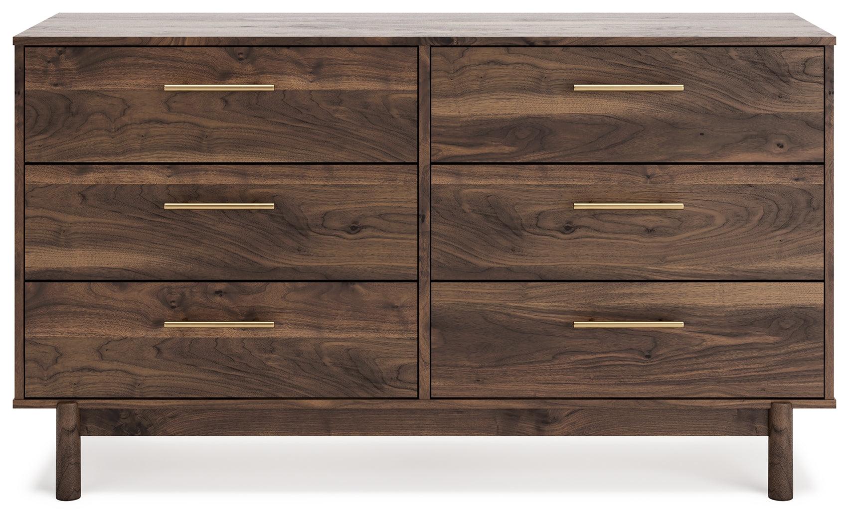 Calverson Mocha Dresser angled alternative side view