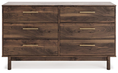 Calverson Mocha Dresser angled alternative side view