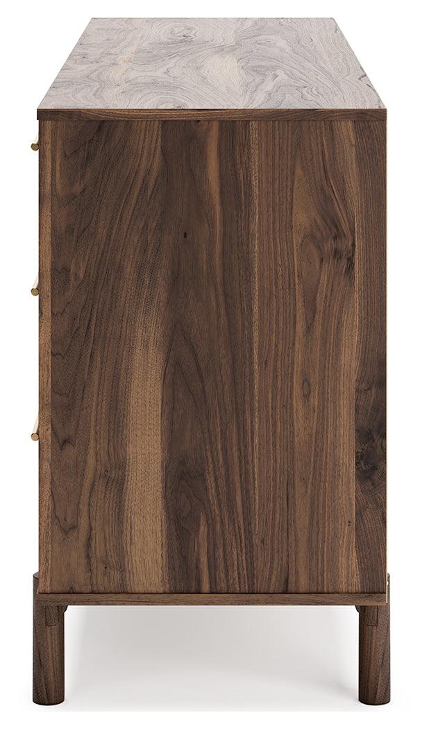 Calverson Mocha Dresser drawer detail close-up