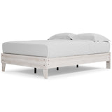Shawburn Whitewash Full Platform Bed - alternative side angle