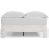 Shawburn Whitewash Full Platform Bed - alternate side profile