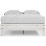 Shawburn Whitewash Full Platform Bed - head-on view