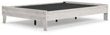 Shawburn Whitewash Full Platform Bed - close-up of finish