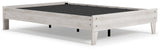 Shawburn Whitewash Full Platform Bed - side angle