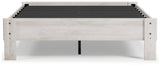 Shawburn Whitewash Full Platform Bed - customer room setting