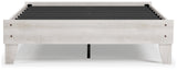 Shawburn Whitewash Full Platform Bed - nightstand adjacent