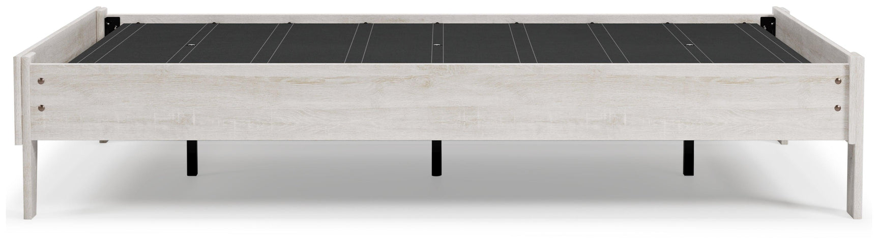 Shawburn Whitewash Full Platform Bed - front angle view