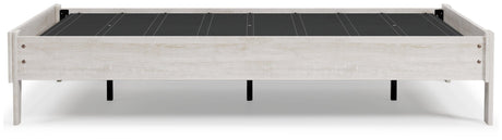 Shawburn Whitewash Full Platform Bed - front angle view