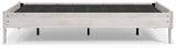 Shawburn Whitewash Full Platform Bed - angled back view