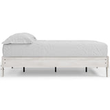 Shawburn Whitewash Full Platform Bed - back view