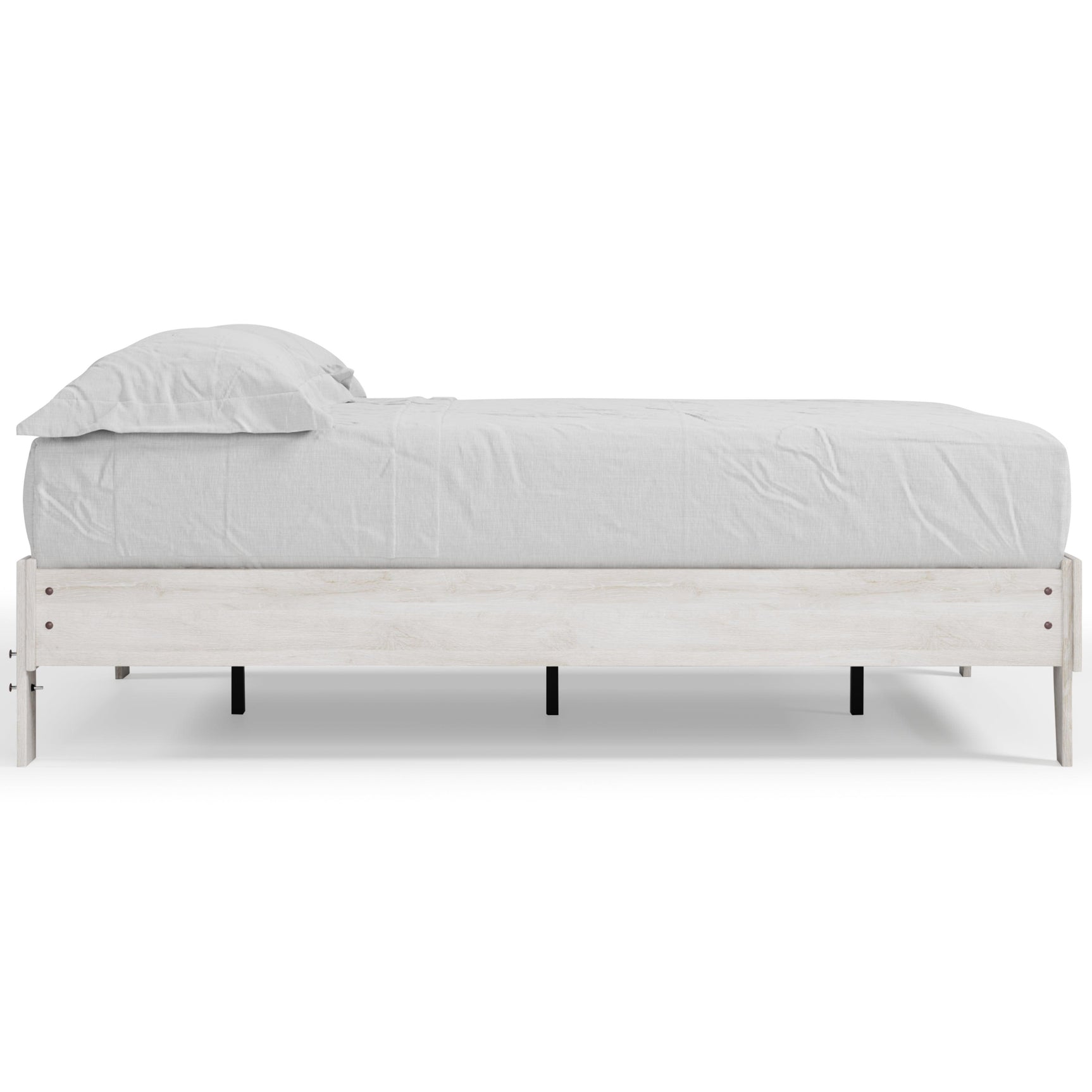 Shawburn Whitewash Full Platform Bed - back view
