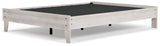 Shawburn Whitewash Queen Platform Bed head-on view