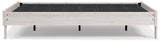 Shawburn Whitewash Queen Platform Bed showing front angle
