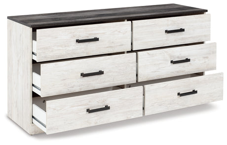 Full dresser with six drawers visible