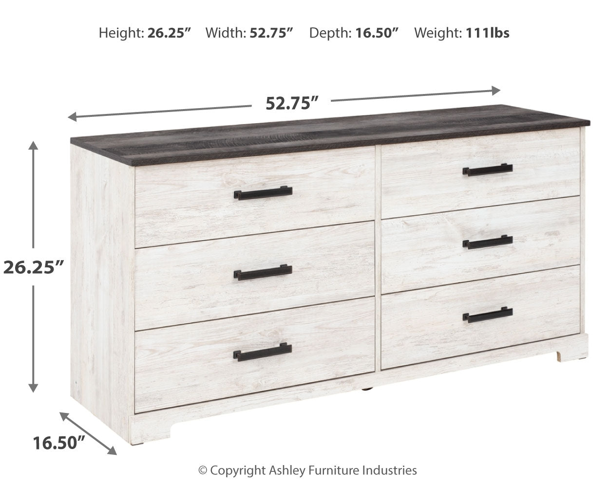 Side angle showing drawer thickness