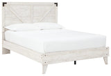 Shawburn Queen Crossbuck Panel Platform Bed showing headboard detail