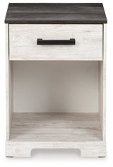 Shawburn Whitewash Charcoal Gray Nightstand