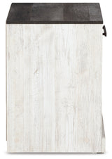 Shawburn Whitewash Charcoal Gray Nightstand
