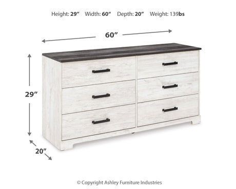 Dresser dimensions diagram