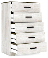 Shawburn chest of drawers angled front with drawers open