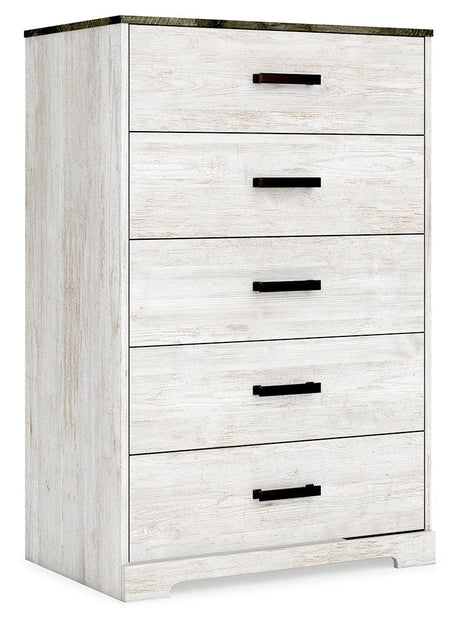 Shawburn chest of drawers angled front with drawers closed